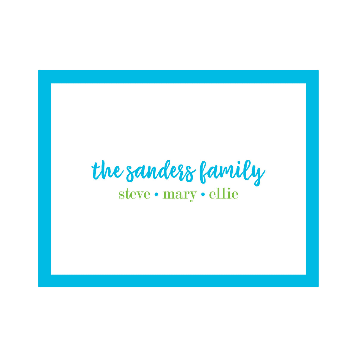 COLOR BORDER PERSONALIZED FOLDOVER NOTES