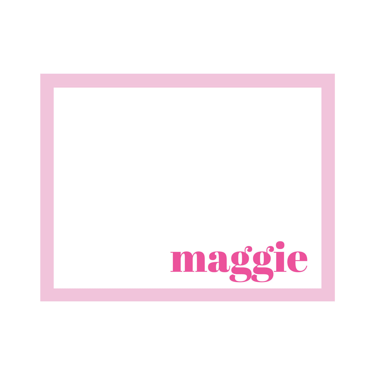 COLOR BORDER PERSONALIZED FOLDOVER NOTES