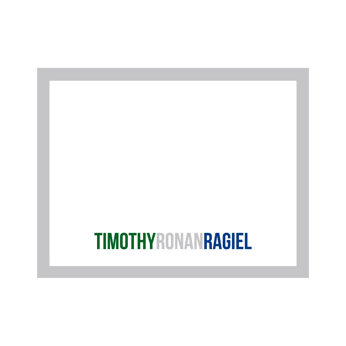 COLOR BORDER PERSONALIZED FOLDOVER NOTES