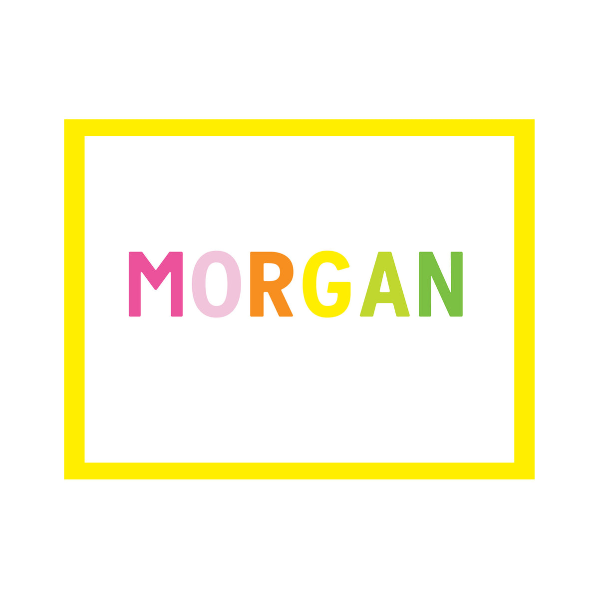 COLOR BORDER PERSONALIZED FOLDOVER NOTES