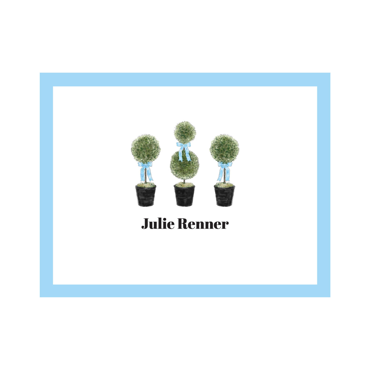 TOPIARIES PERSONALIZED FOLDOVER NOTES