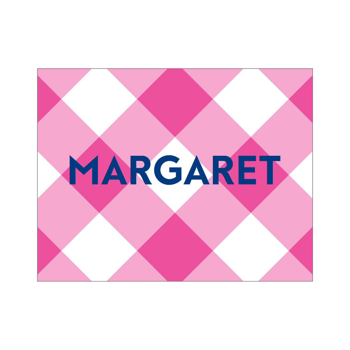 GINGHAM PERSONALIZED FOLDOVER NOTES