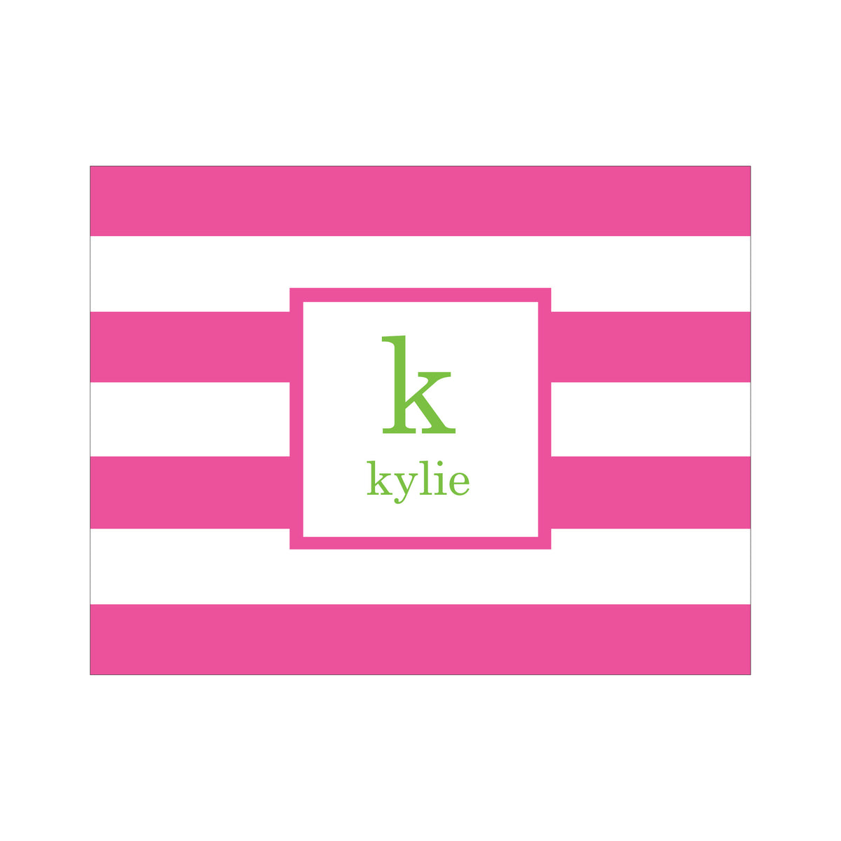 LARGE STRIPES PERSONALIZED FOLDOVER NOTES
