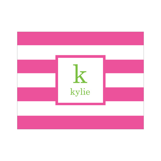 LARGE STRIPES PERSONALIZED FOLDOVER NOTES