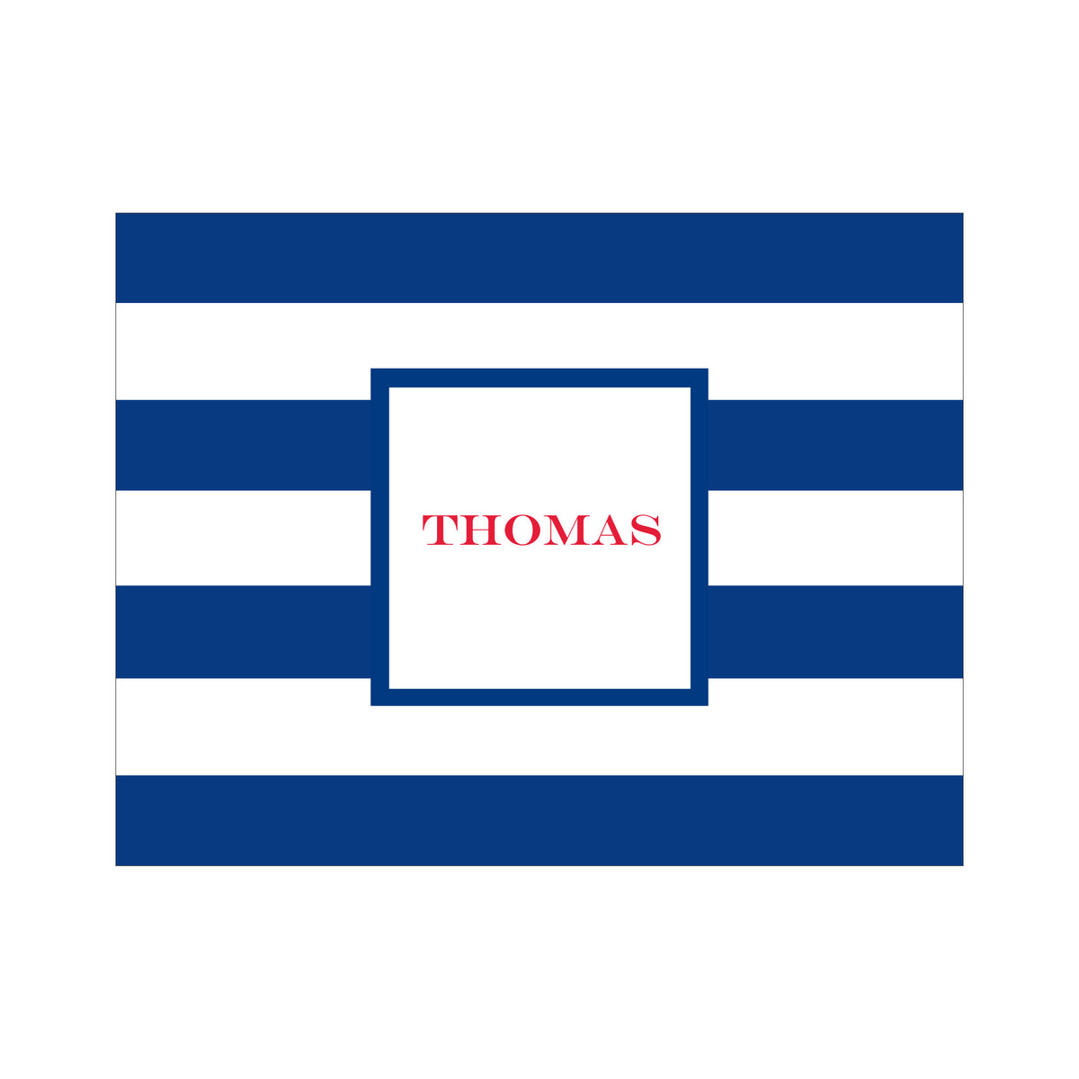 LARGE STRIPES PERSONALIZED FOLDOVER NOTES