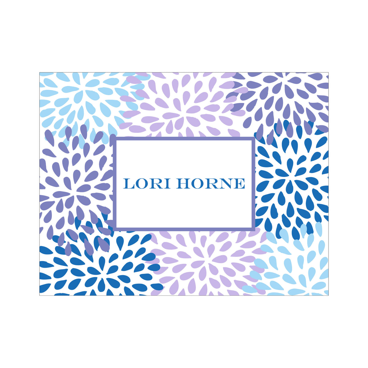 FLOWER PATTERN PERSONALIZED FOLDOVER NOTES