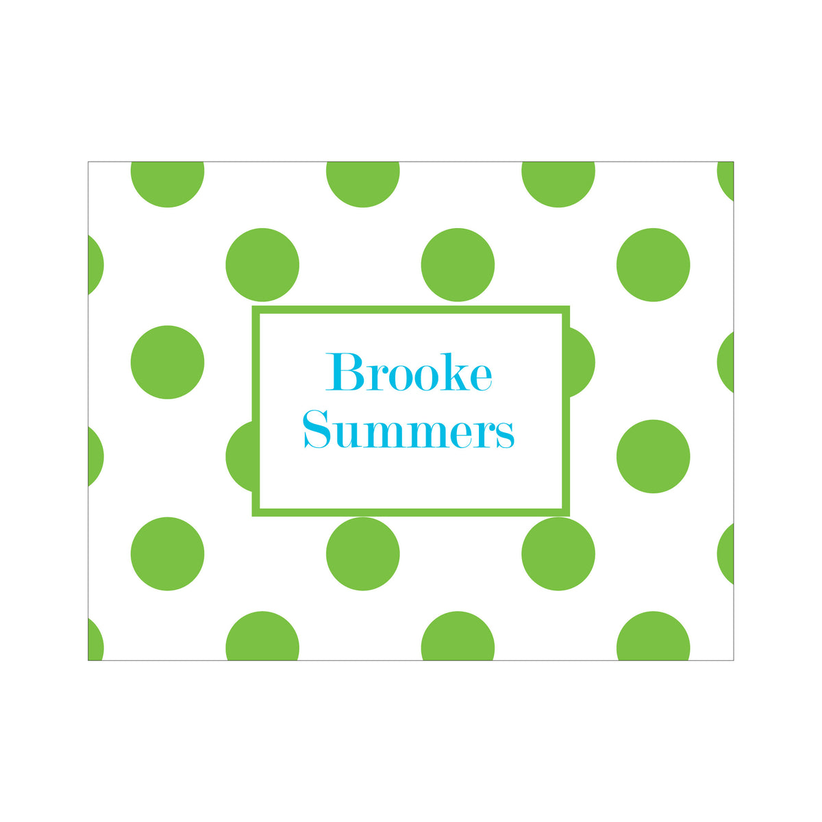 POLKA DOT PERSONALIZED FOLDOVER NOTES