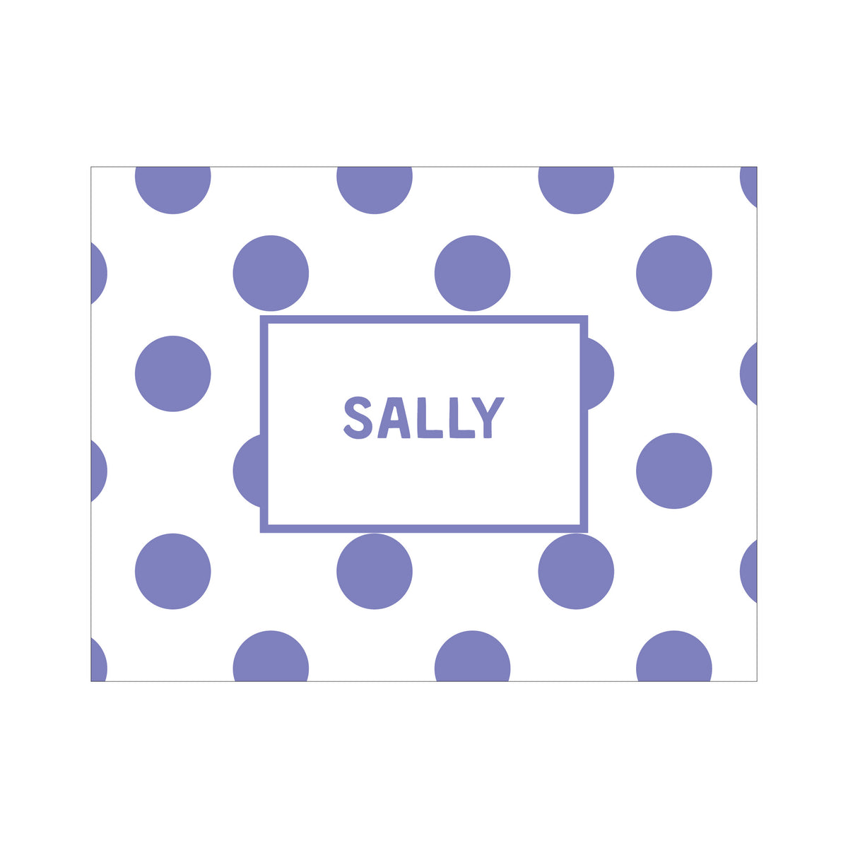 POLKA DOT PERSONALIZED FOLDOVER NOTES