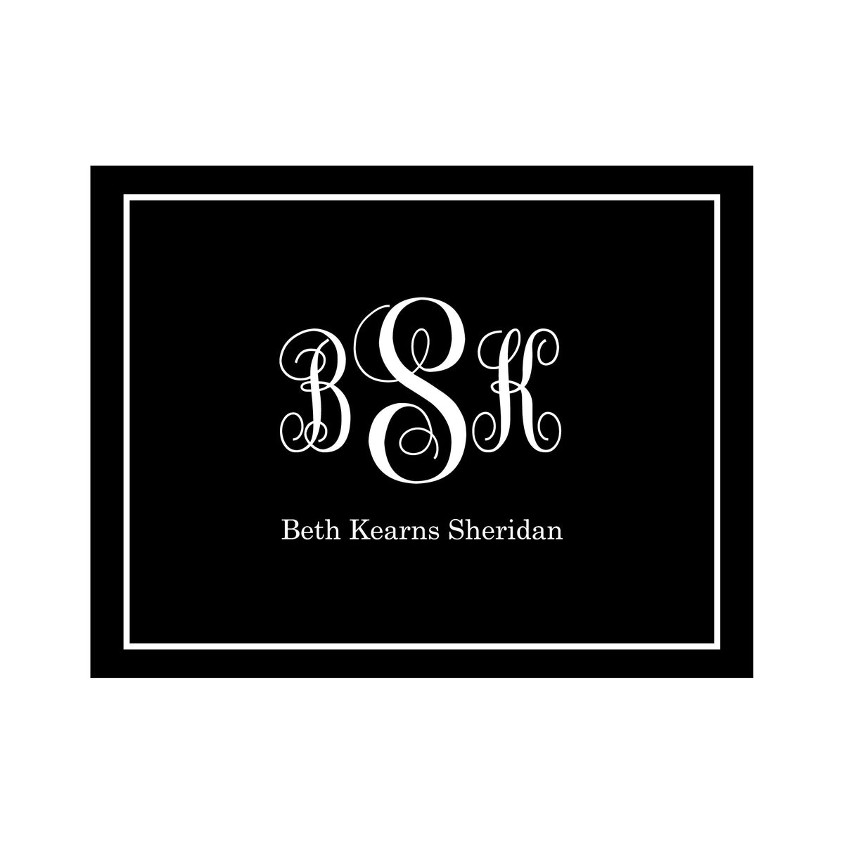 WHITE BORDER PERSONALIZED FOLDOVER NOTES