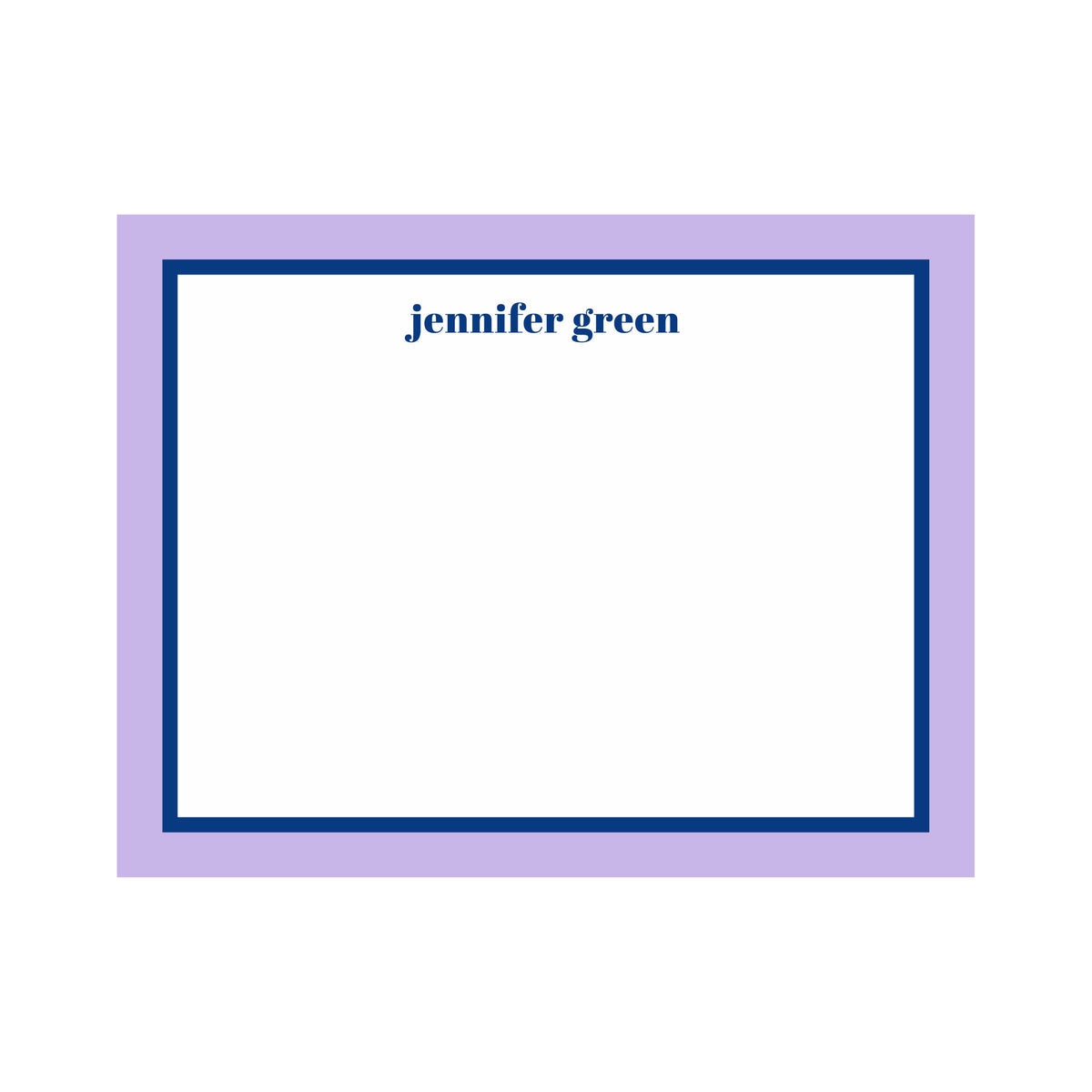 PERSONALIZED DOUBLE BORDER FLAT NOTES
