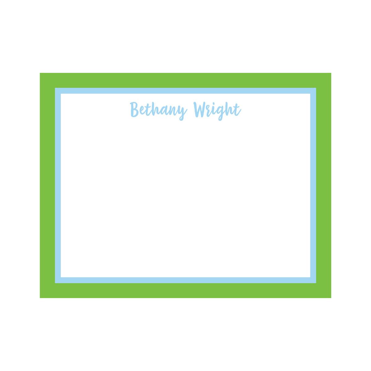 PERSONALIZED DOUBLE BORDER FLAT NOTES