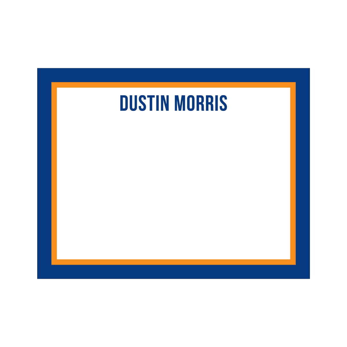 PERSONALIZED DOUBLE BORDER FLAT NOTES