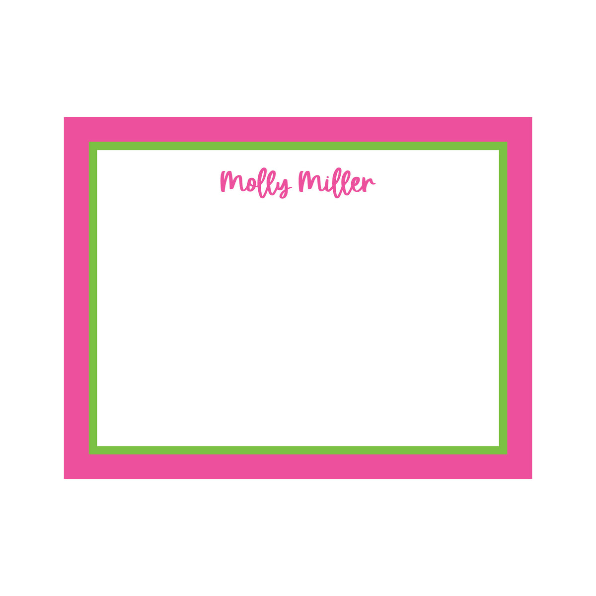 PERSONALIZED DOUBLE BORDER FLAT NOTES