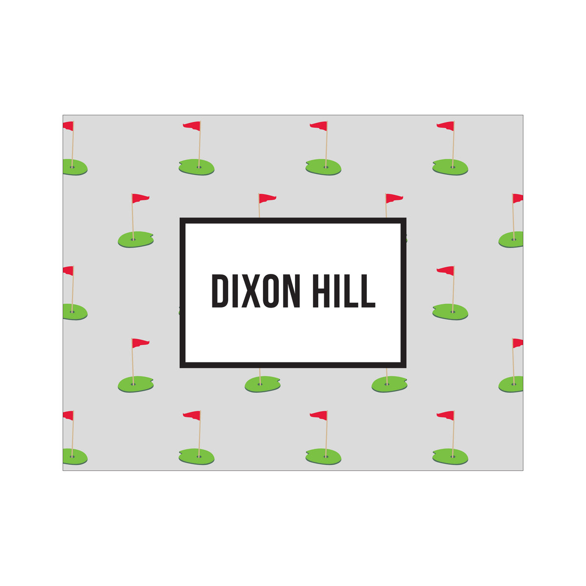 PUTTING GREEN PERSONALIZED FOLDOVER NOTES