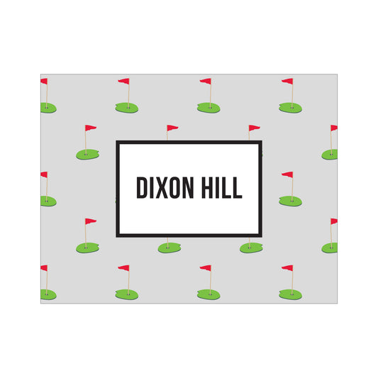 PUTTING GREEN PERSONALIZED FOLDOVER NOTES