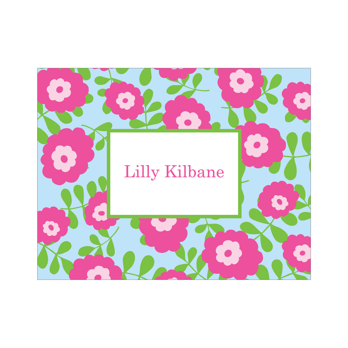 FLORAL PERSONALIZED FOLDOVER NOTES