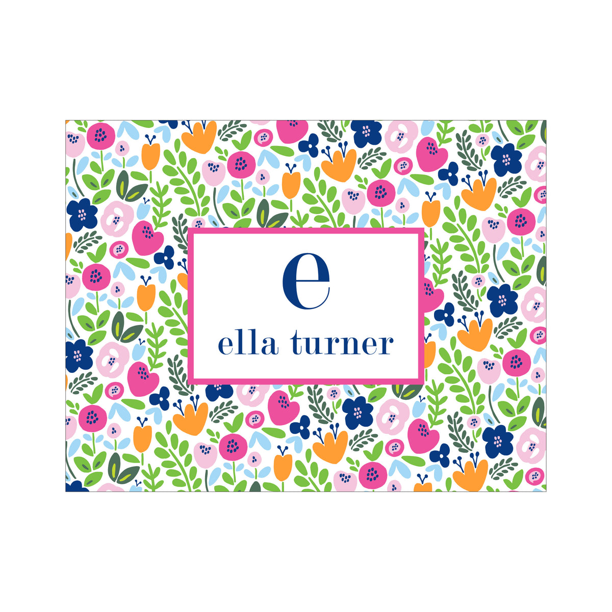 FLORAL PERSONALIZED FOLDOVER NOTES
