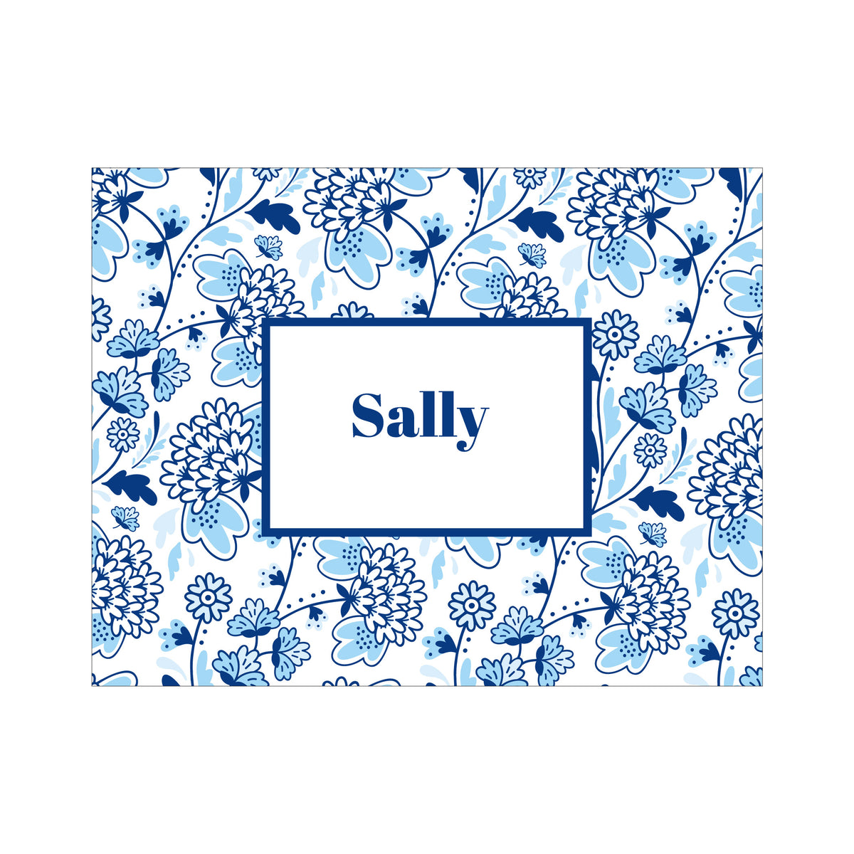 FLORAL PERSONALIZED FOLDOVER NOTES