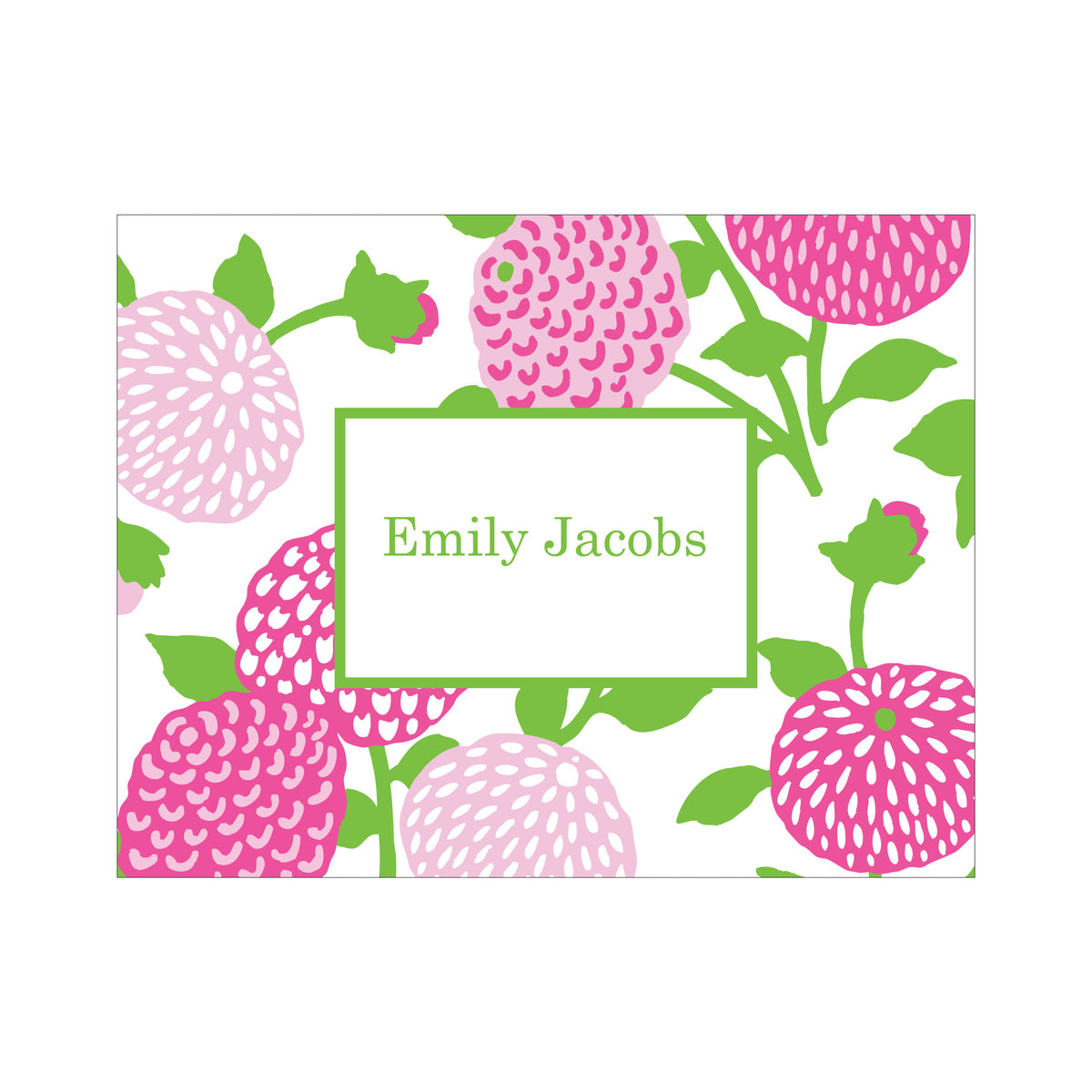 FLORAL PERSONALIZED FOLDOVER NOTES