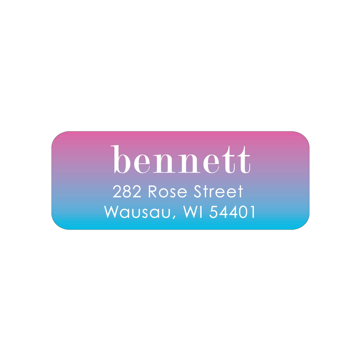 OMBRÉ PERSONALIZED ADDRESS LABELS