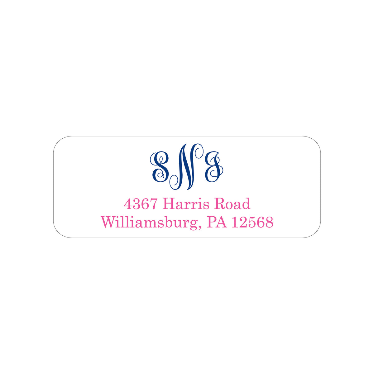 MONOGRAM PERSONALIZED ADDRESS LABELS