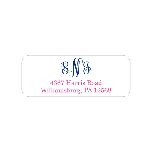 MONOGRAM PERSONALIZED ADDRESS LABELS
