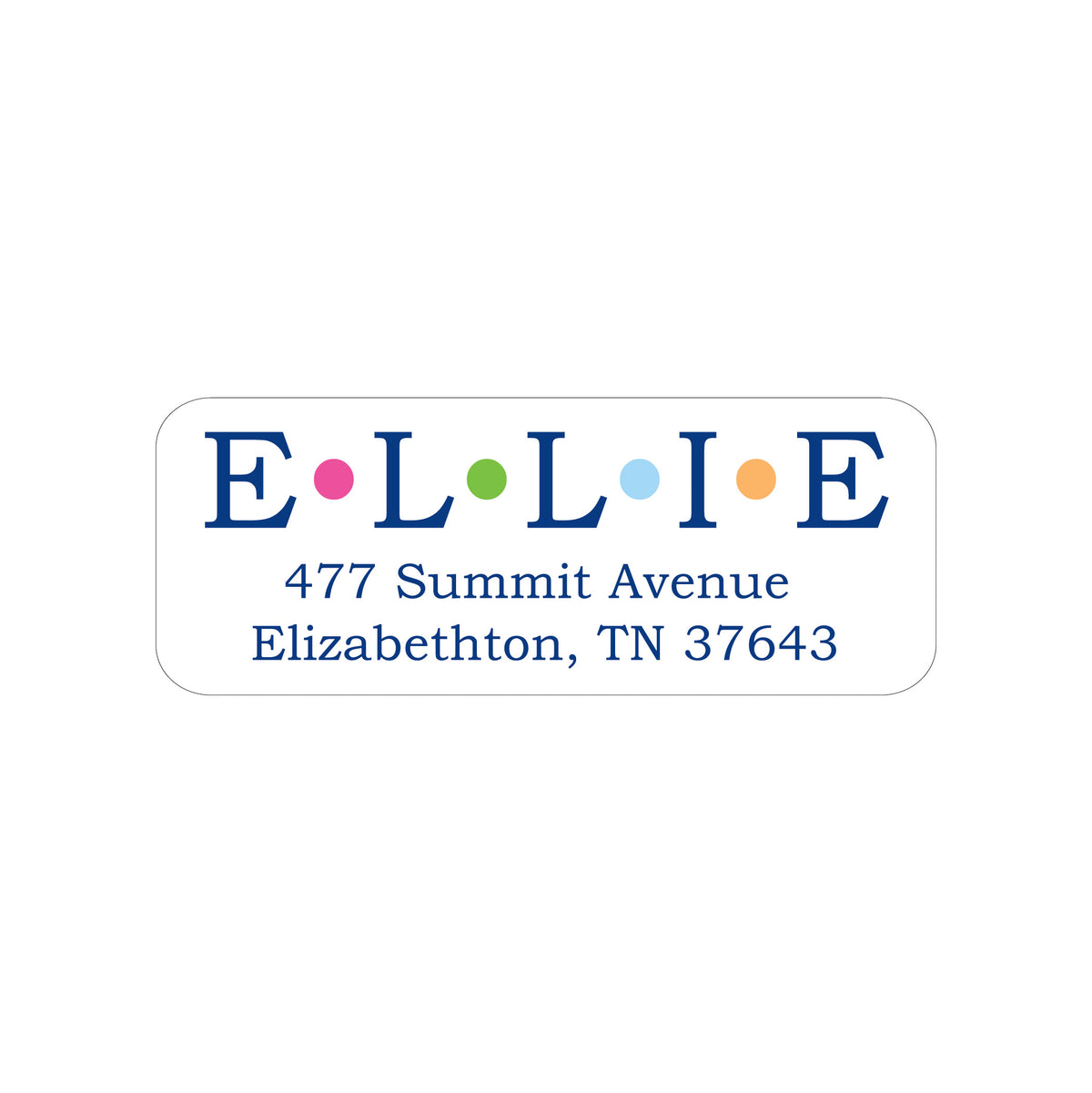 COLORFUL DOT PERSONALIZED ADDRESS LABELS