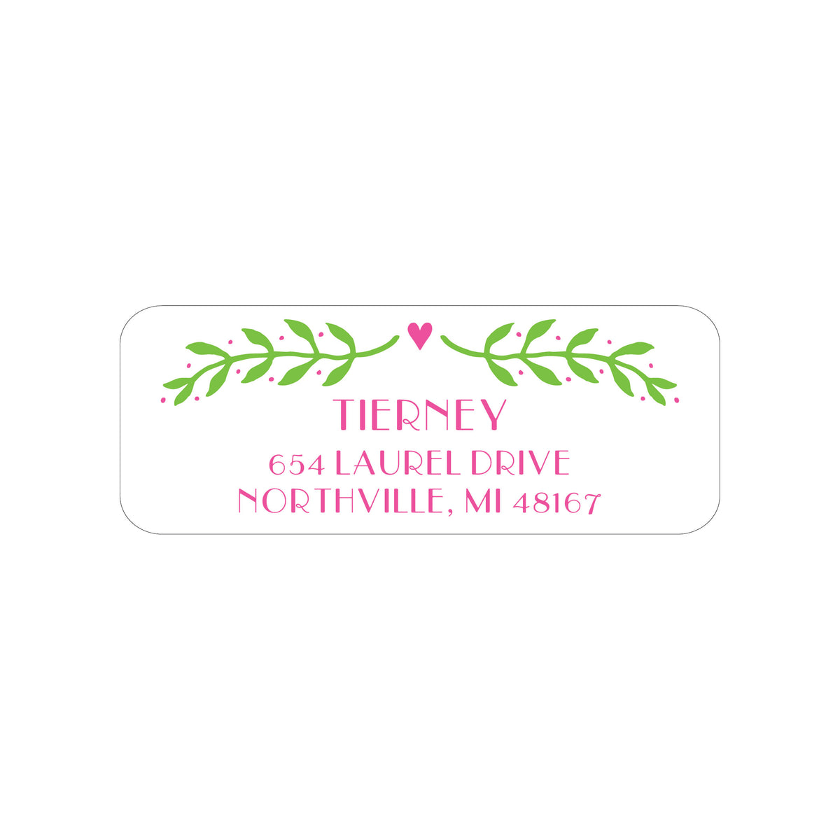 HEART DESIGN PERSONALIZED ADDRESS LABELS