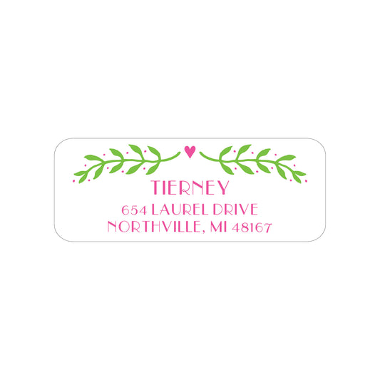 HEART DESIGN PERSONALIZED ADDRESS LABELS