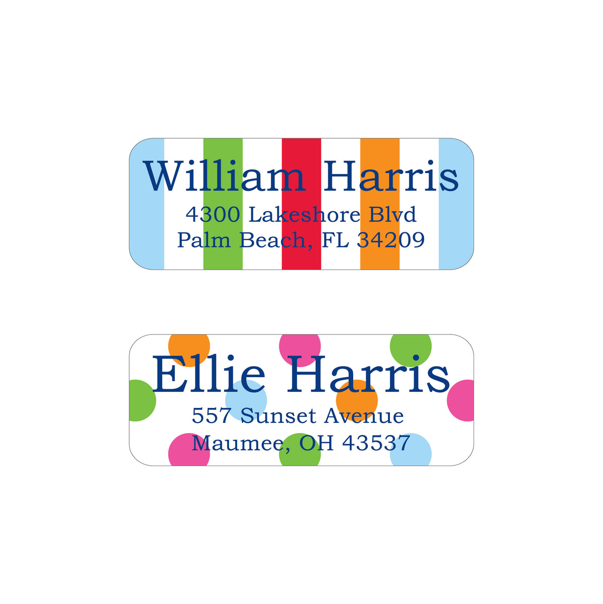 PATTERN PERSONALIZED ADDRESS LABELS