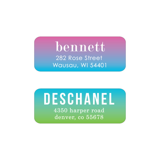 OMBRÉ PERSONALIZED ADDRESS LABELS