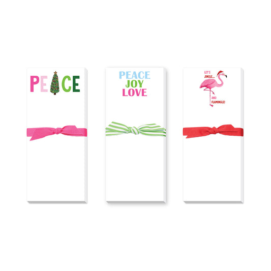BRIGHT HOLIDAY SKINNIE NOTEPADS
