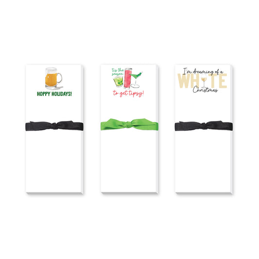 HOLIDAY SPIRITS SKINNIE NOTEPADS