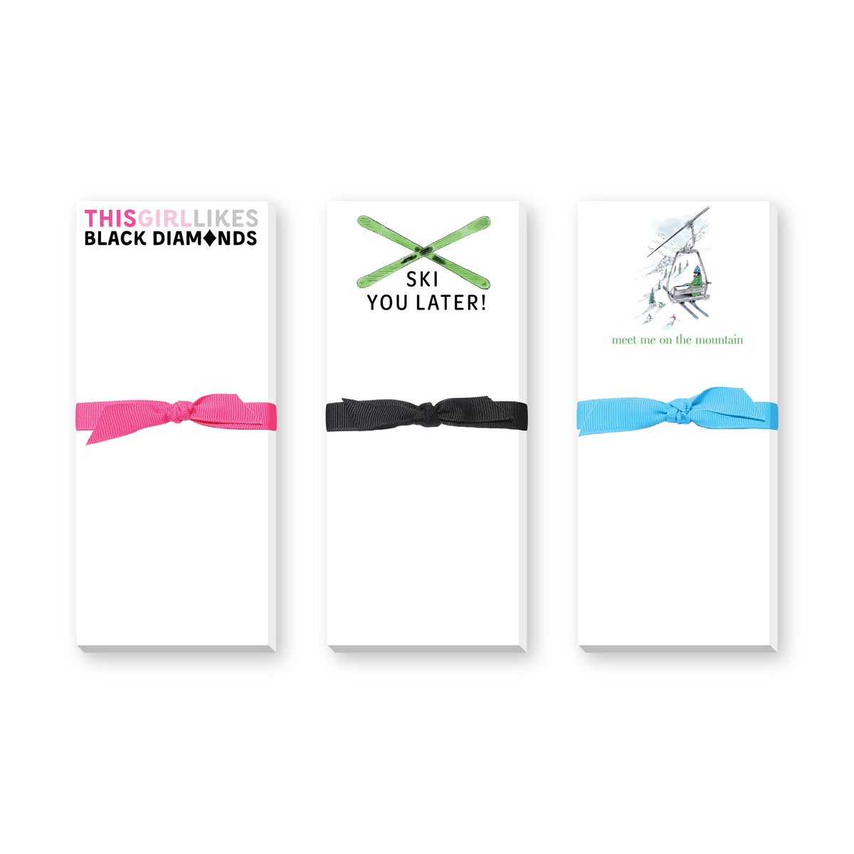 SKIING SKINNIE NOTEPADS