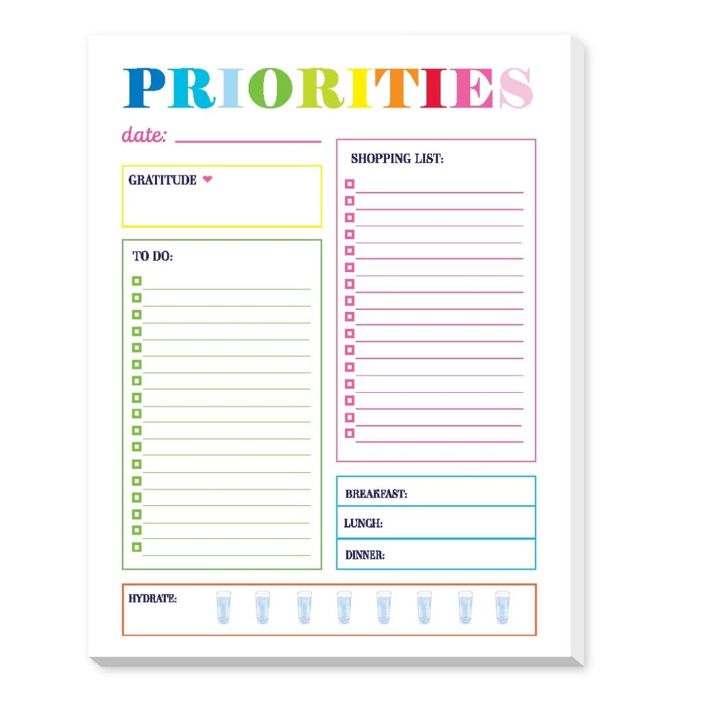 PRIORITIES Planner Pad | Donovan Designs